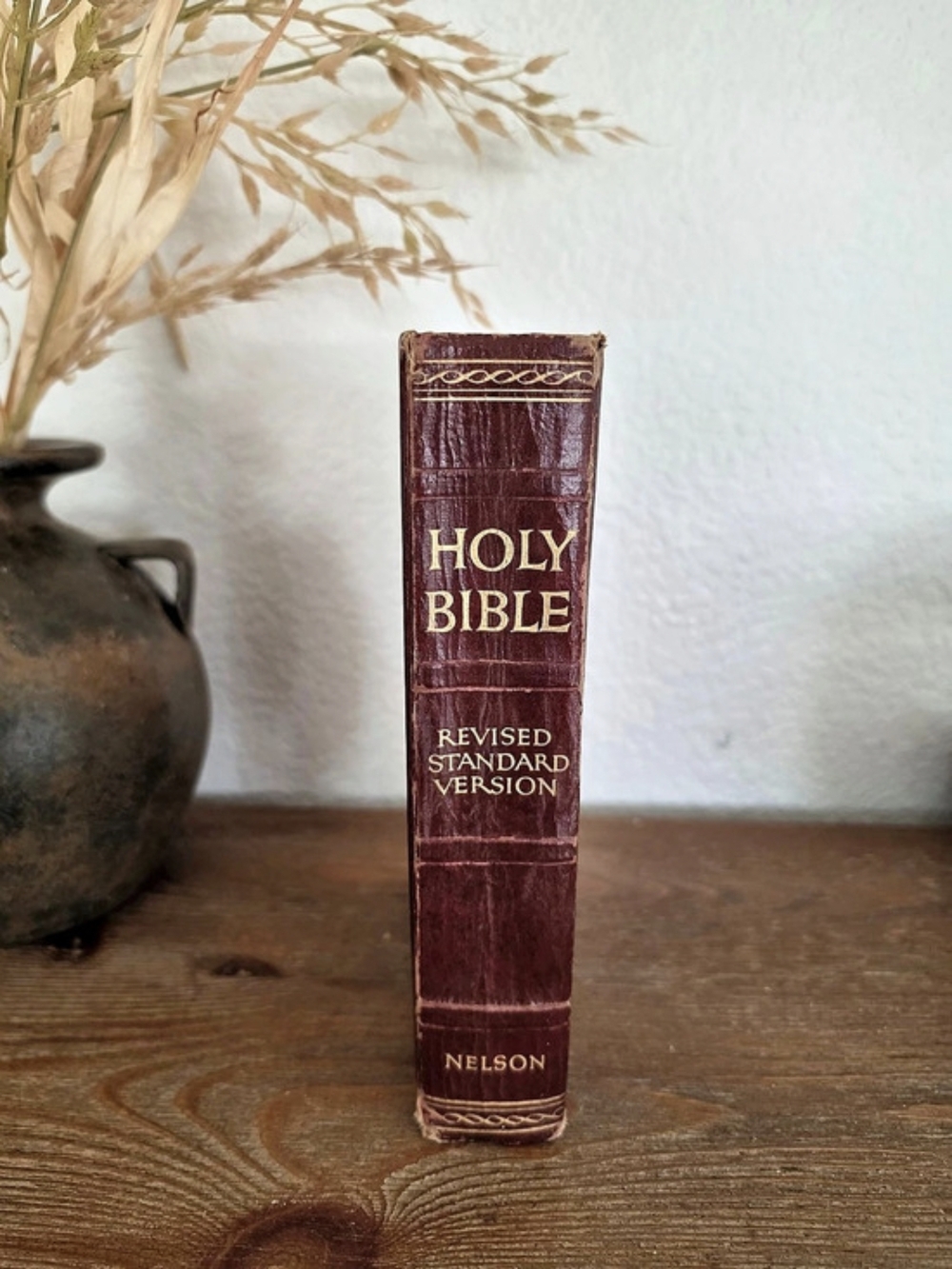 1952 Holy Bible Revised Standard Version Vintage Burgundy Cloth Hardcover